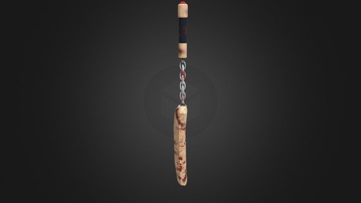 Zombie apocalypse cricket bat 3D Model