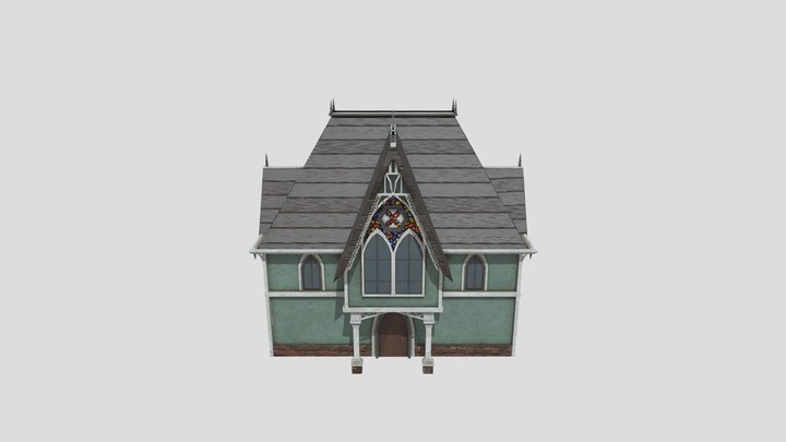 Neo-Gothic House 3D Model