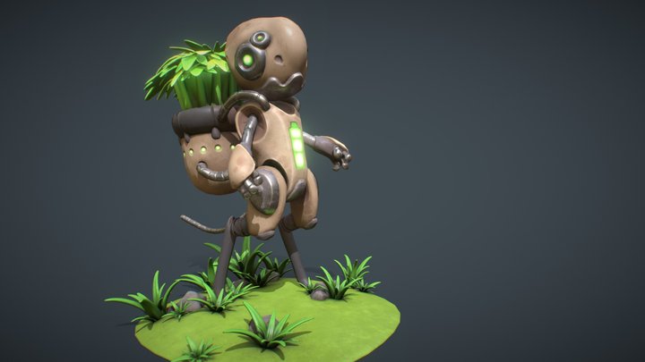 Plant Battery Bot 3D Model