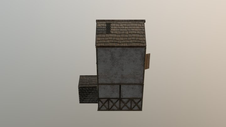 Medieval House With Materials 3D Model
