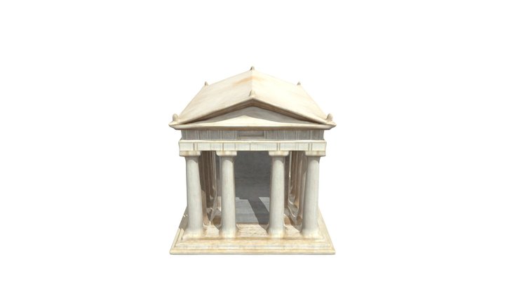 Ancient Temple Structure 3D Model