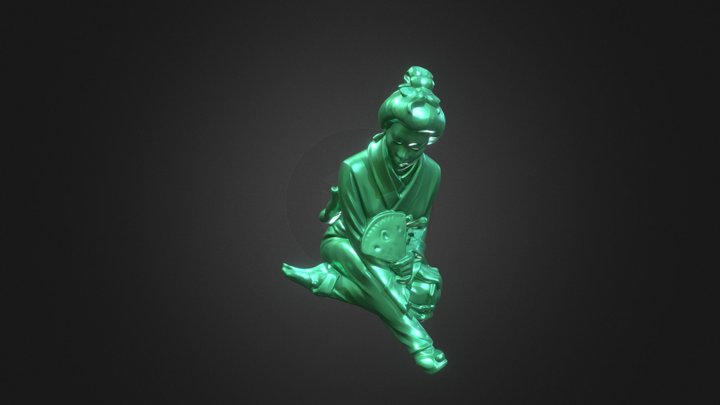 Asian Statue 2 3D Model