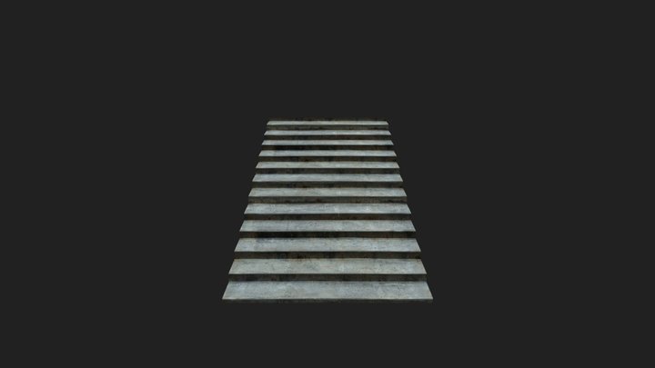Concrete staircase 3D Model