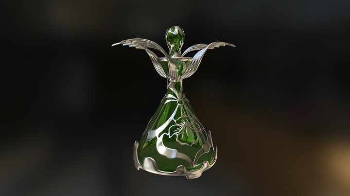 zilver flesje 3D Model