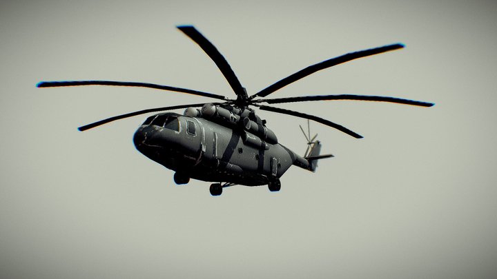 MI-26 Soviet Helicopter 3D Model