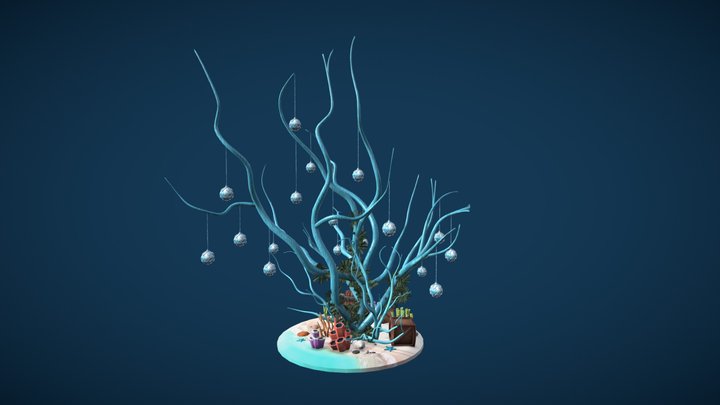 Christmas Tree_beach 3D Model