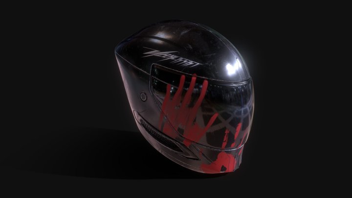 Playboi Carti Narcissist Moto Helmet 3D Model