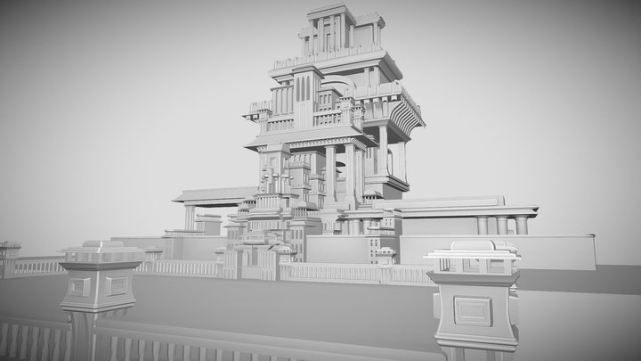 Ancient City Main Castle 3D Model