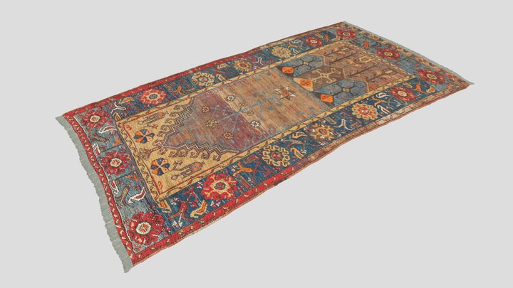 Antique Turkish Runner Carpet – Modello 3D gratuito STL