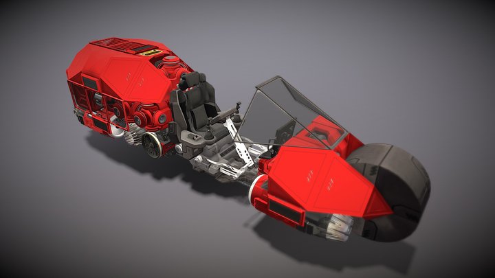 "Sato" Hover Bike (Space Engineers Build by ZEO) 3D Model