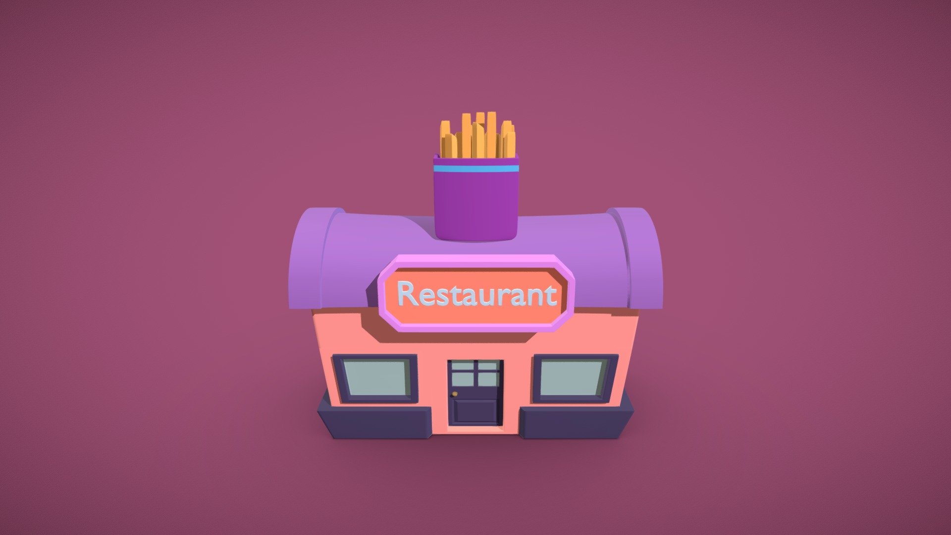 Restaurant - Download Free 3D Model By Giga (@gits3d) [850e632] - Sketchfab