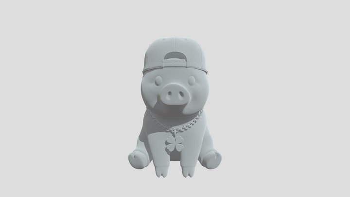Lucky Clover Piggy 3D Model