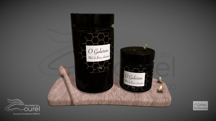 O Galeirón. Mel de flores silvestres. 3D Model