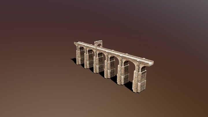 Roman Bridge 3D Model