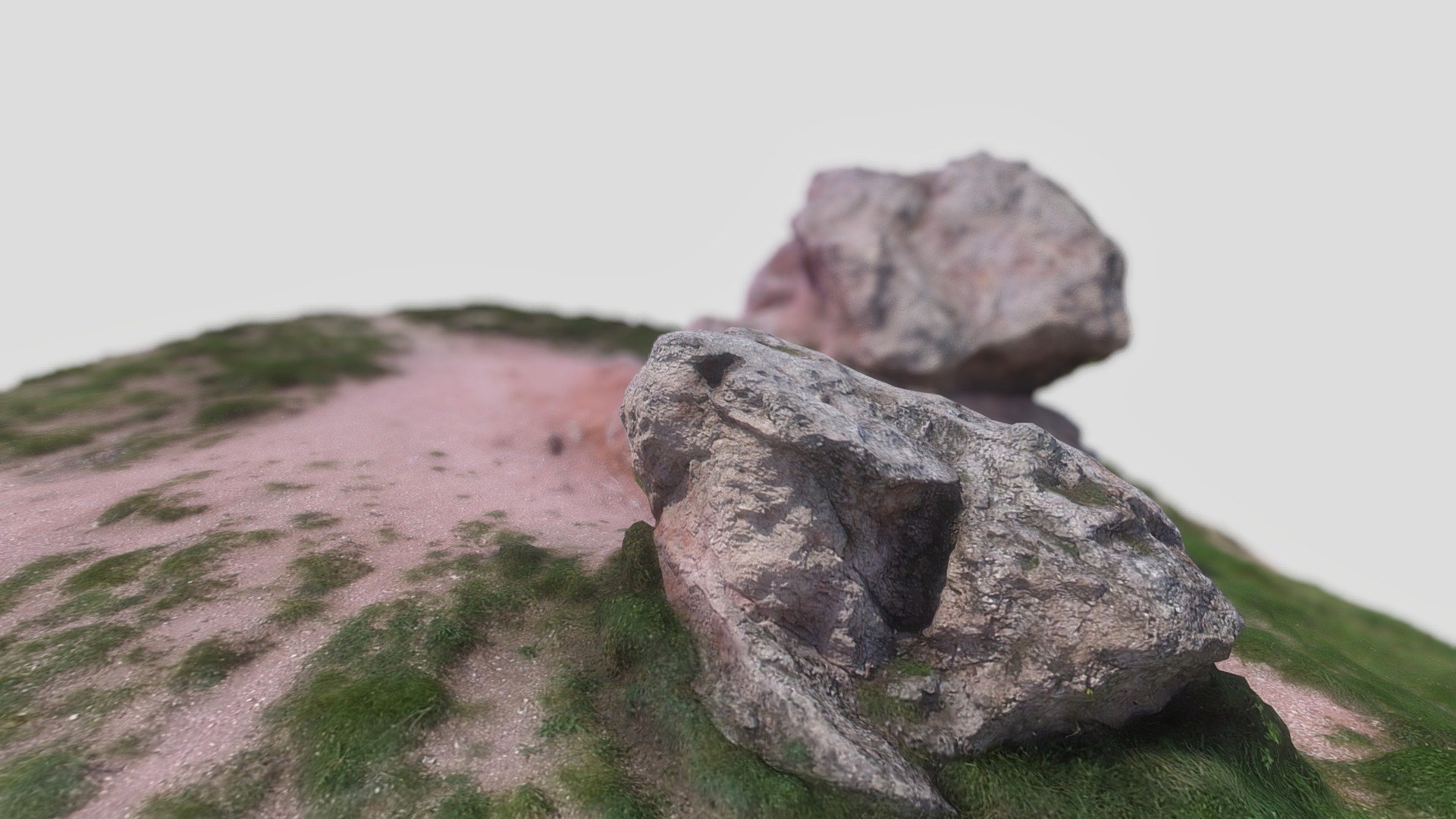 Photogrammetry Scanned Limestone Rock - Budaörs