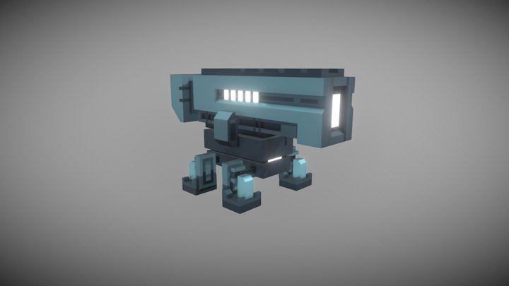 Orbital Bullet: Laser Shooting Crawler 3D Model