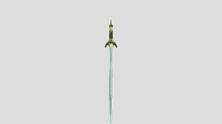 A decorative sword with a blade 3D Model