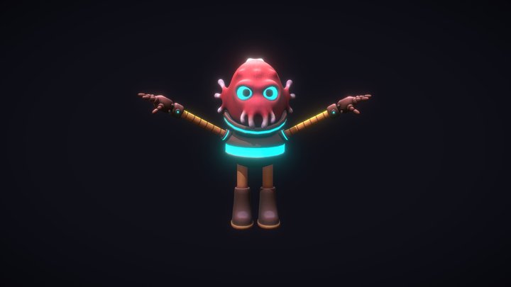 Etherean Mutant Gamma 3D Model
