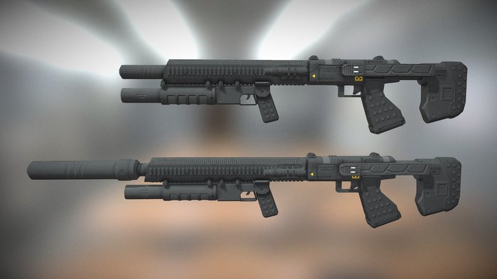 Halo M7 SMG Carbine 3D Model
