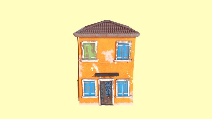 Stylized Burano's House 3D Model