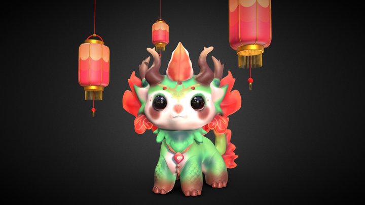 Dragon Gong Xi 3D Model