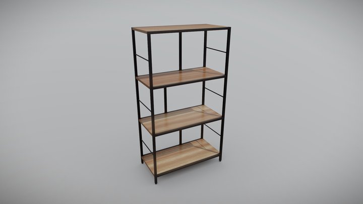 Modern Bookcase 01 3D Model