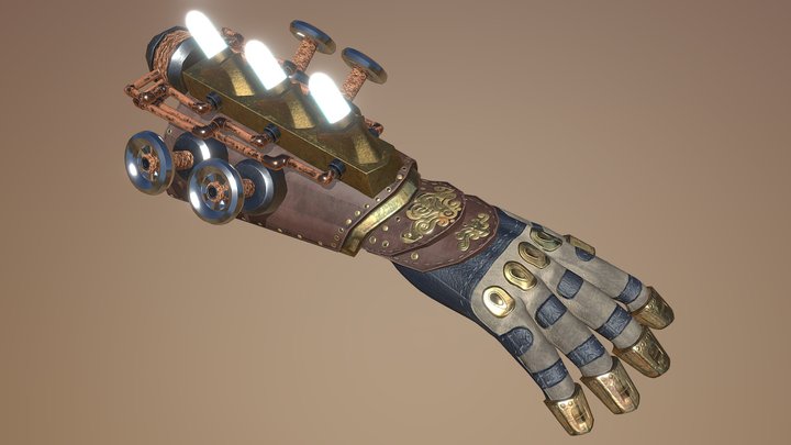 Steampunk Gauntlet 3D Model