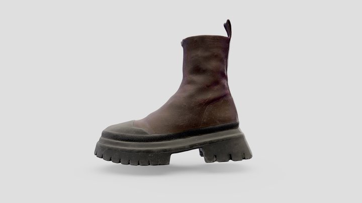 Boot Zara red 3D Model