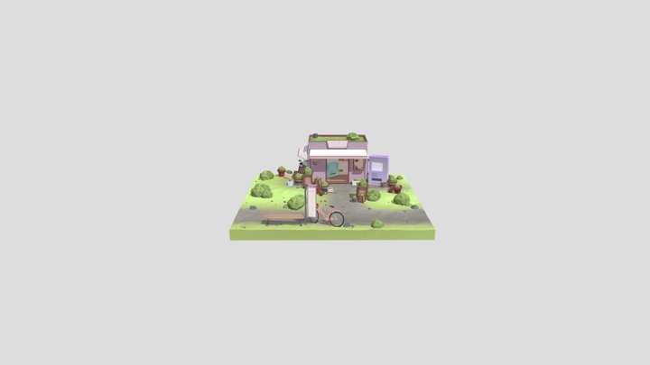 Flowershop Scene 3D Model