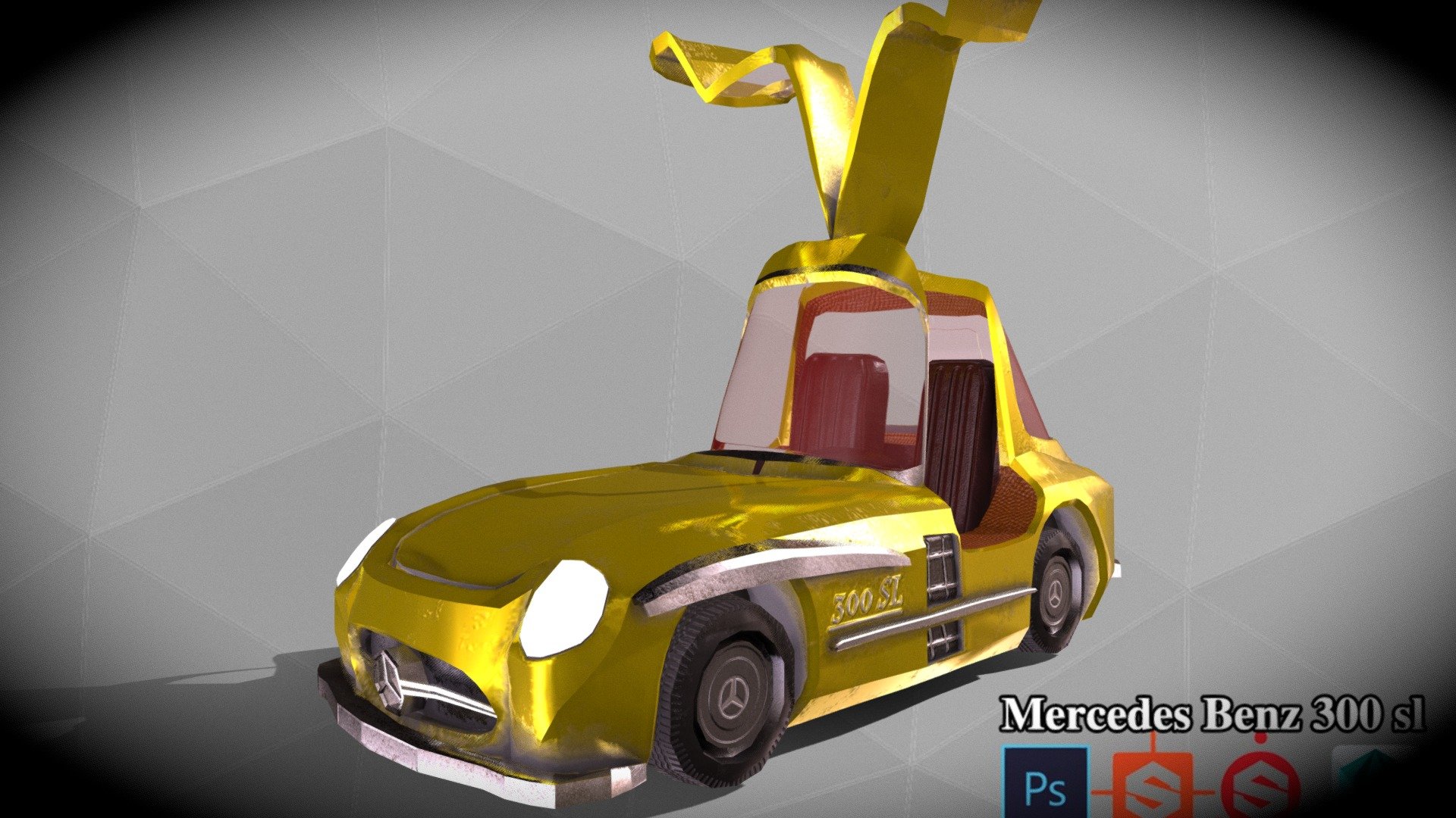 mercedes benz 300 sl #LowPolyCarChallenge