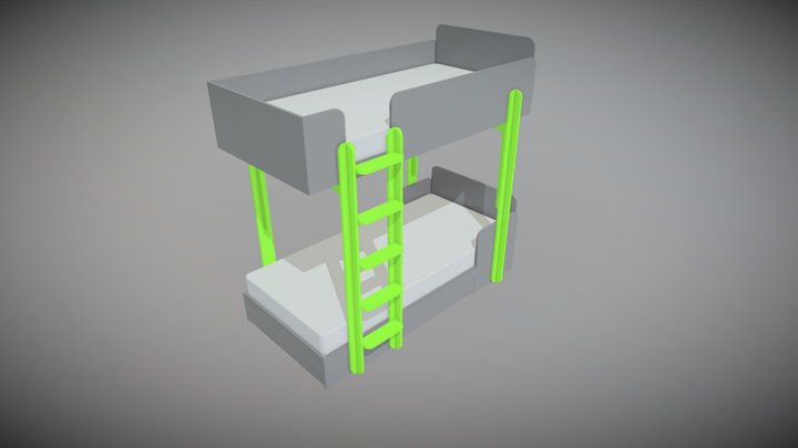 Children's bunk bed 3D Model