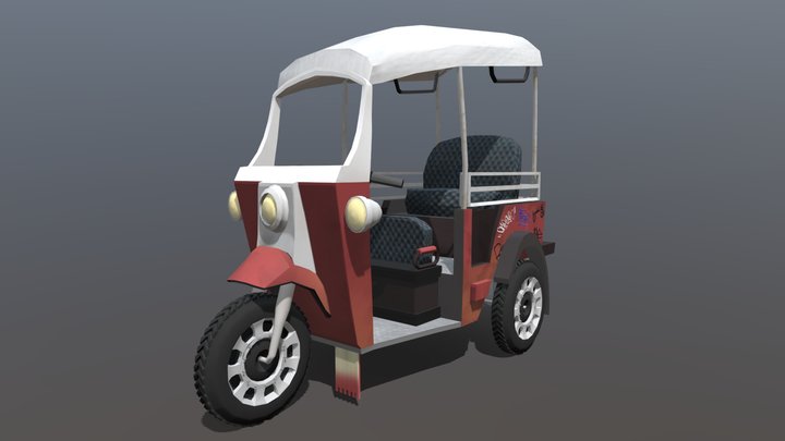 LOW_Poly_Mototaxi 3D Model