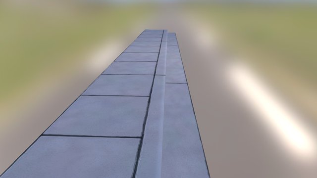 City Environment 001 - Sidewalk 3D Model