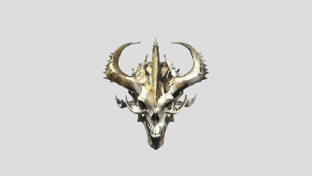 Dragon Skull — 3D Model | Game Ready | PBR Textu