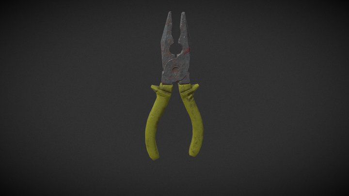 Gameready Pliers 3D Model