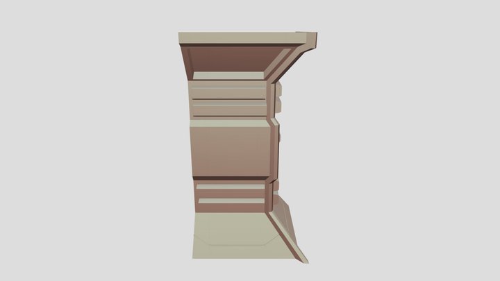Scifi_ Wall Corner_ Inner 3D Model