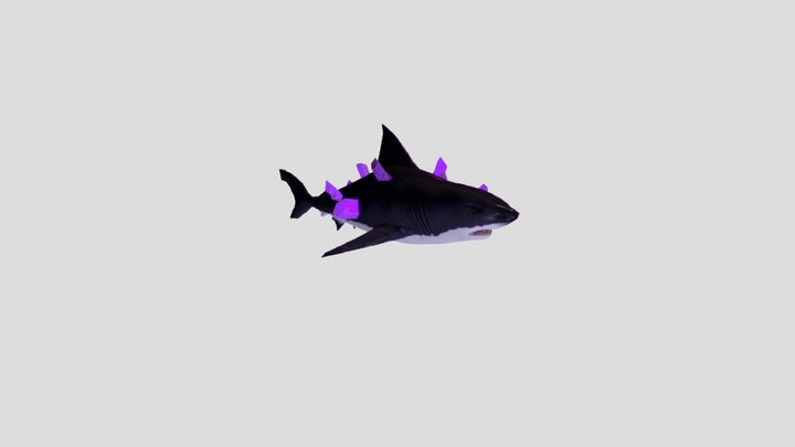 Crystal shark/lowpoly 3D Model