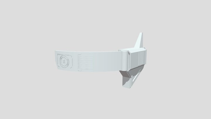 Futuristic Head Visor 3D Model