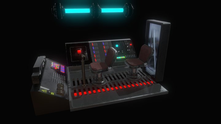 Spaceship Interior Asset Pack - Low Polygon 3D Model