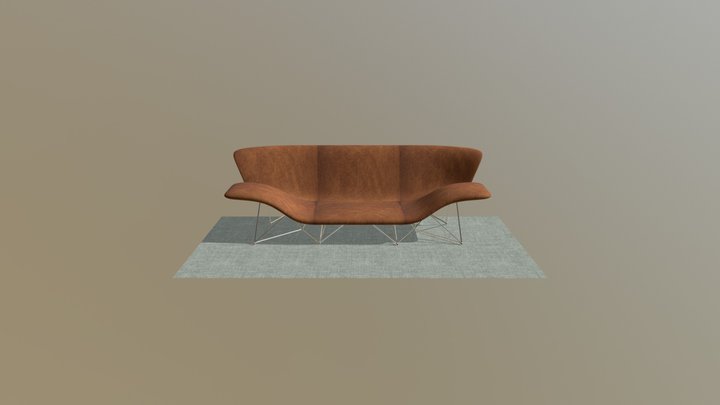 Soffa Edit Läder 3D Model