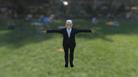 Bernie Sanders Celebrating His Upcoming Win 3D Model