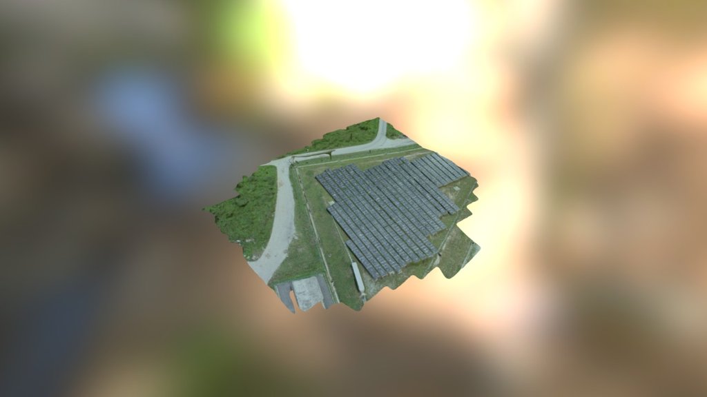 Solar Farm Simplified 3d Mesh