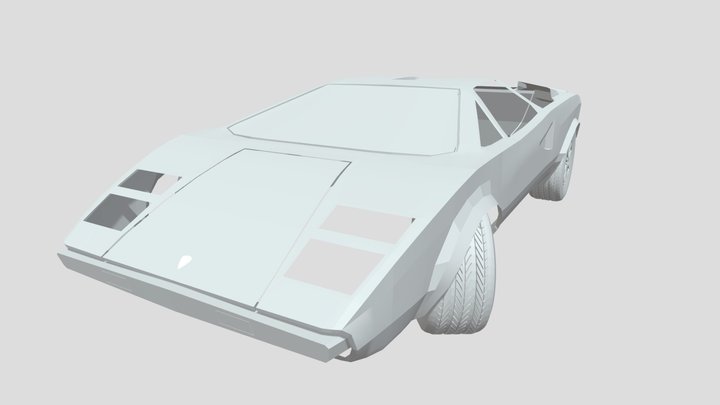 Lamborghini Countach 1974 3D Model
