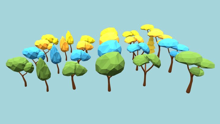 [FREE] Simple Lowpoly Trees 3D Models – Modello 3D gratuito STL