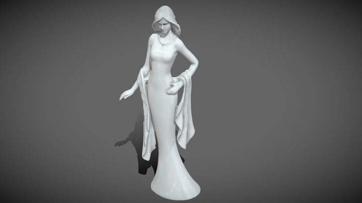 Lady Figurine 4 3D Model