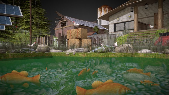 DAE Diorama retake – Small farm 3D Model