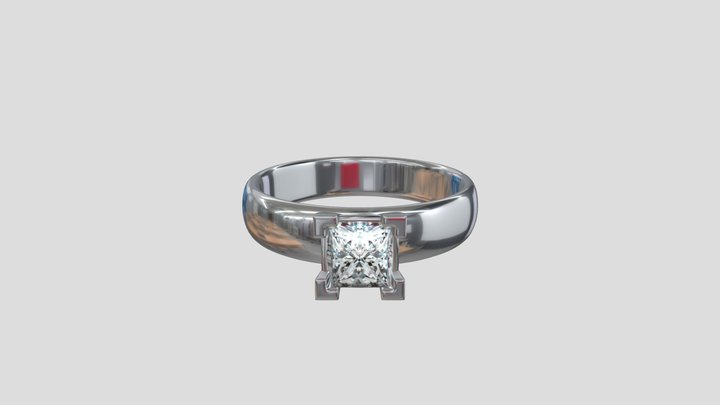Ring With A Diamond – Modello 3D gratuito STL