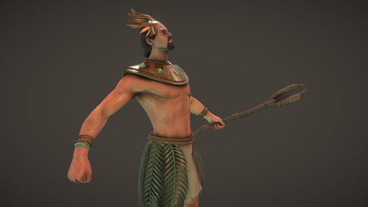 Mayan Rami Malek 3D Model