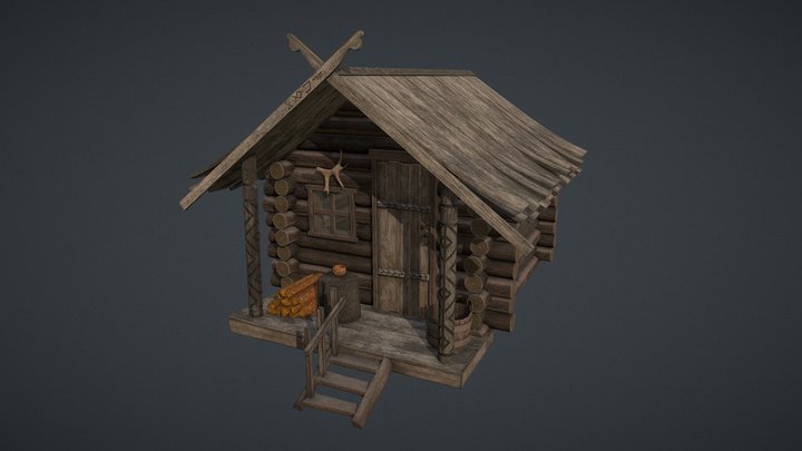 winter cabin 3D Model