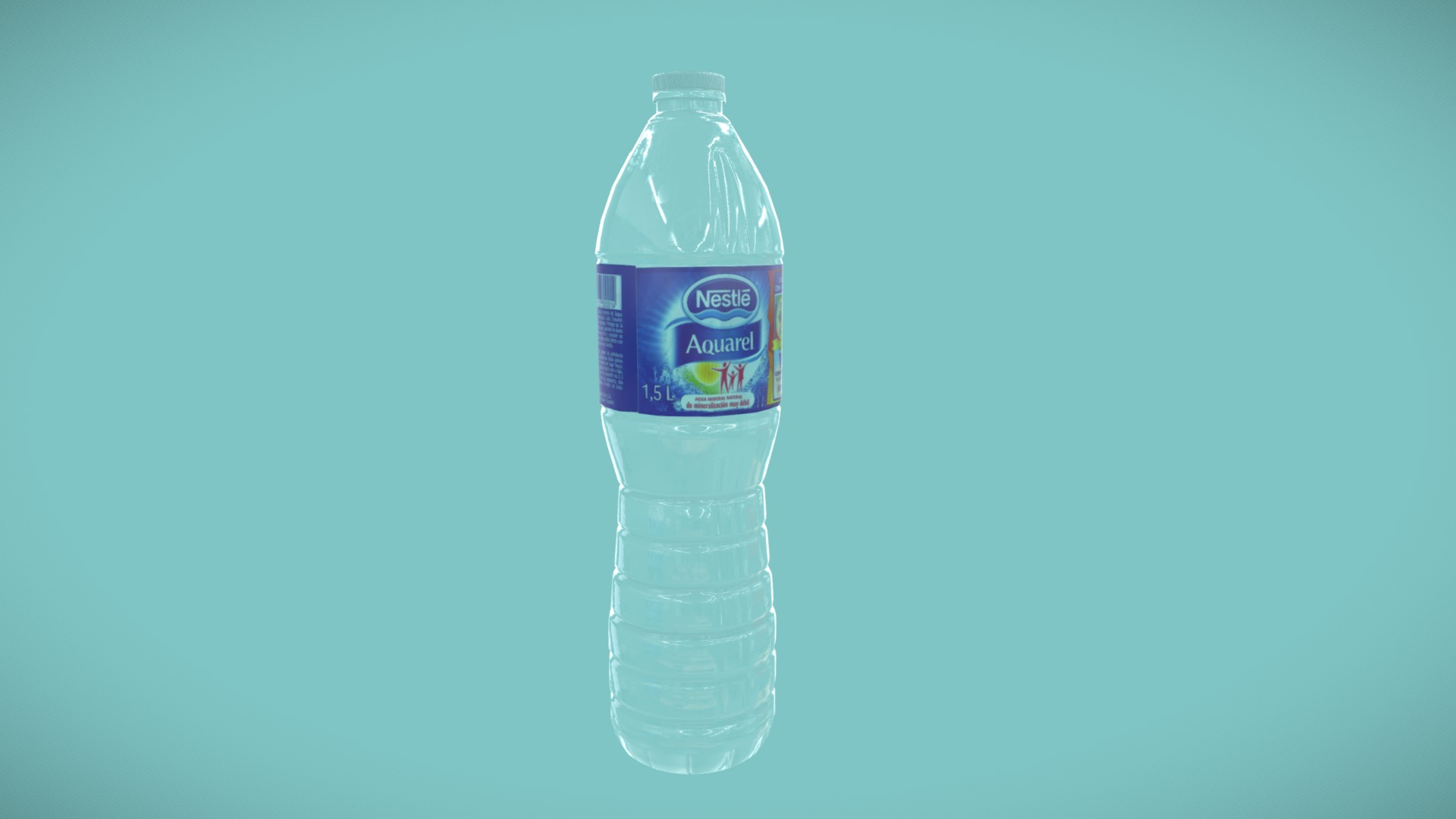 3D model water plastic bottle aquarel Low-poly 3D model - This is a 3D model of the water plastic bottle aquarel Low-poly 3D model. The 3D model is about a plastic water bottle.